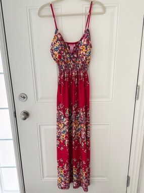 RETRO floral maxi dress-tiki vibes!